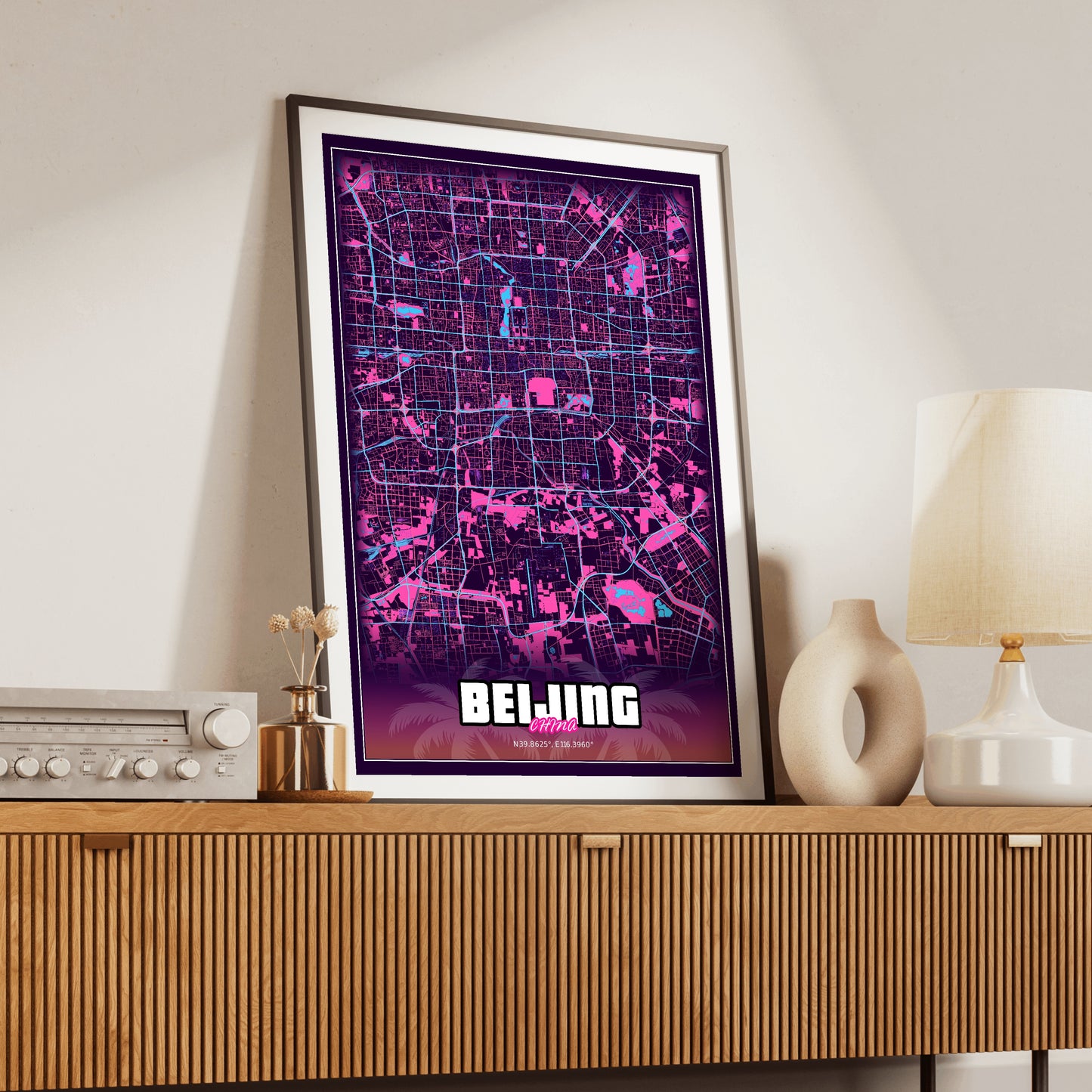Beijing GTA Map Poster