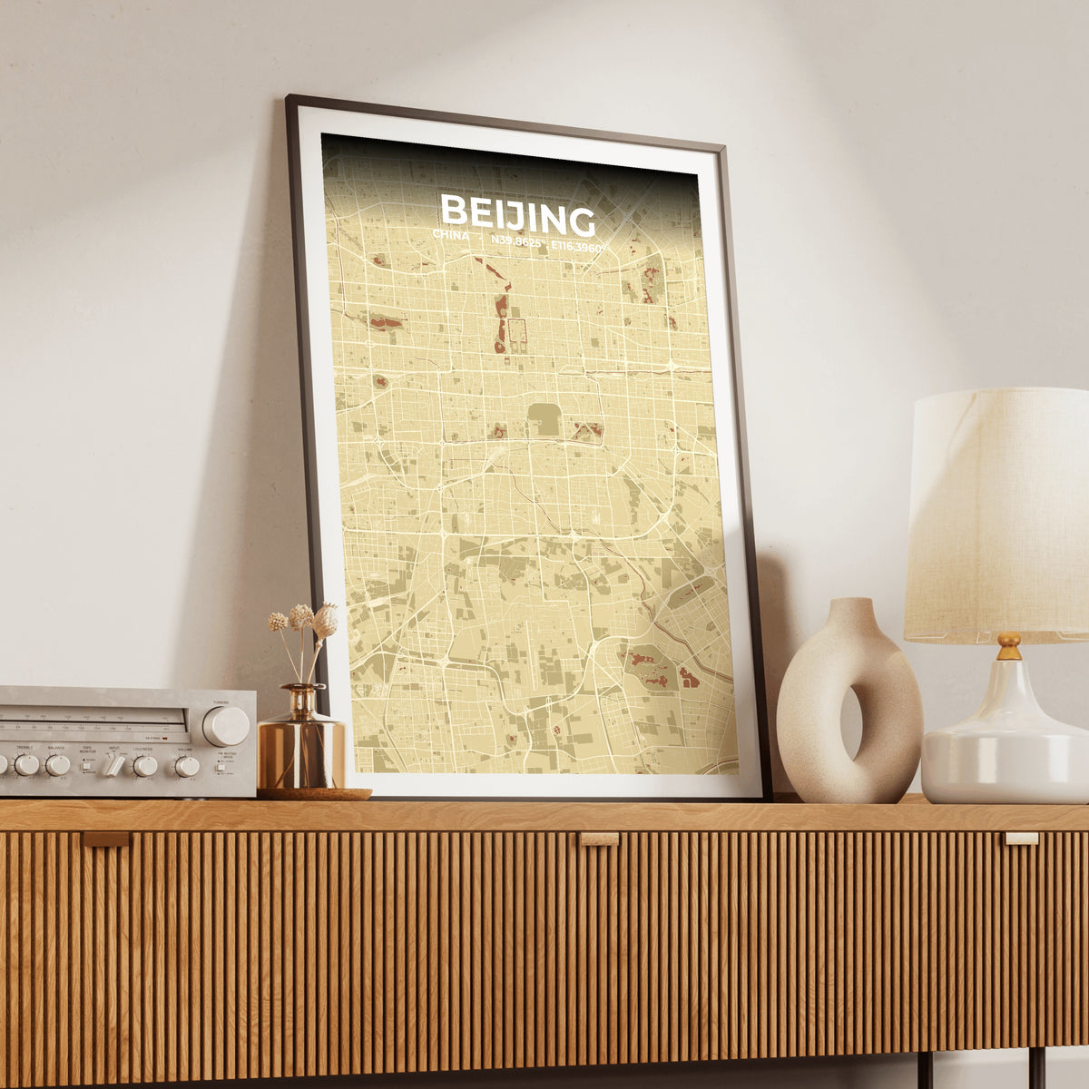Beijing Ember Map Poster