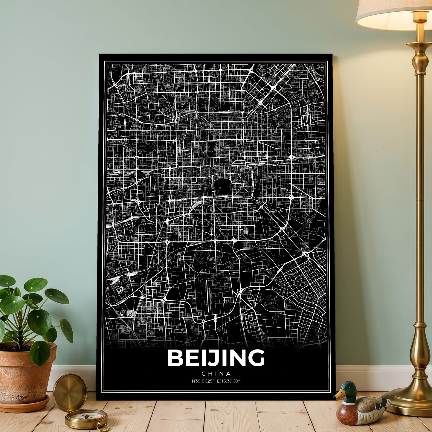 Beijing Modern Map Poster