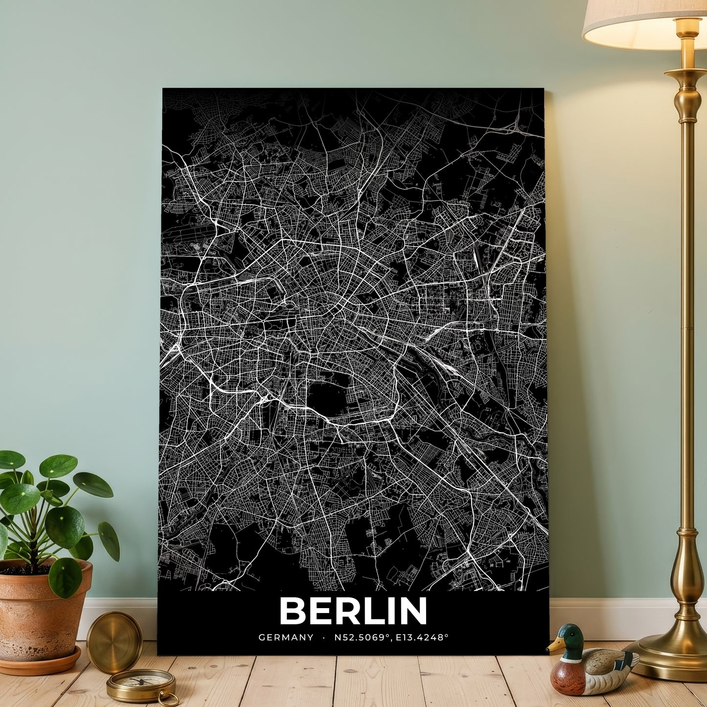 Berlin Elegant Map Poster