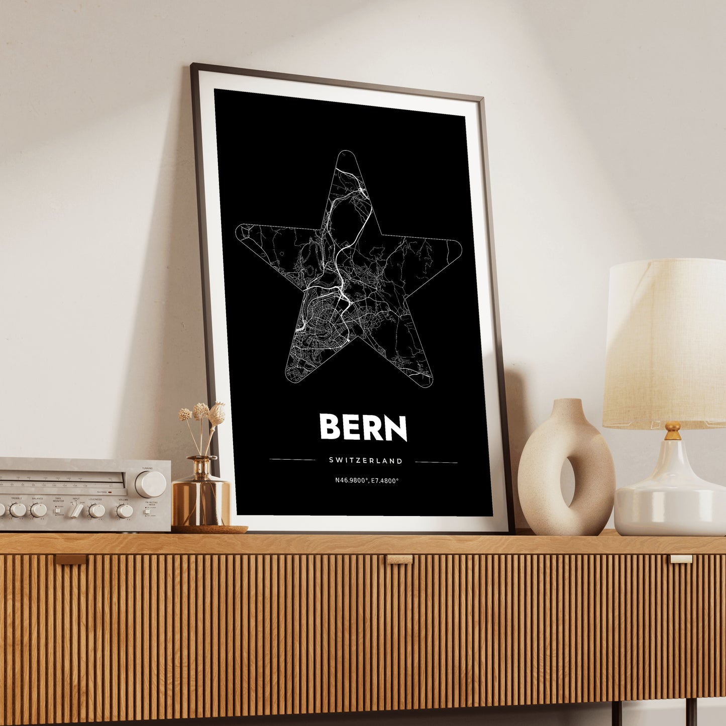 Bern Star Map Poster