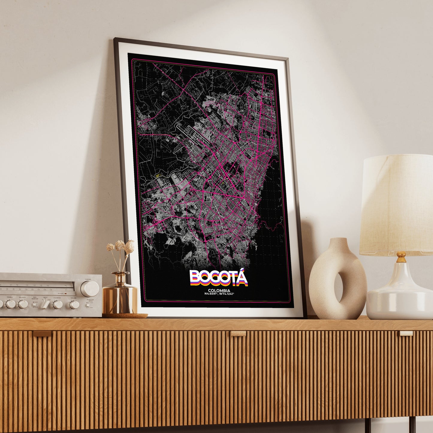 Bogotá Retro Map Poster