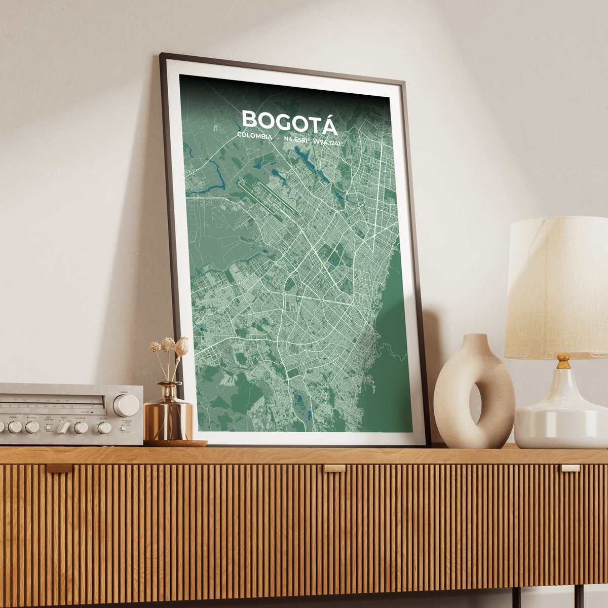 Bogotá Mist Map Poster