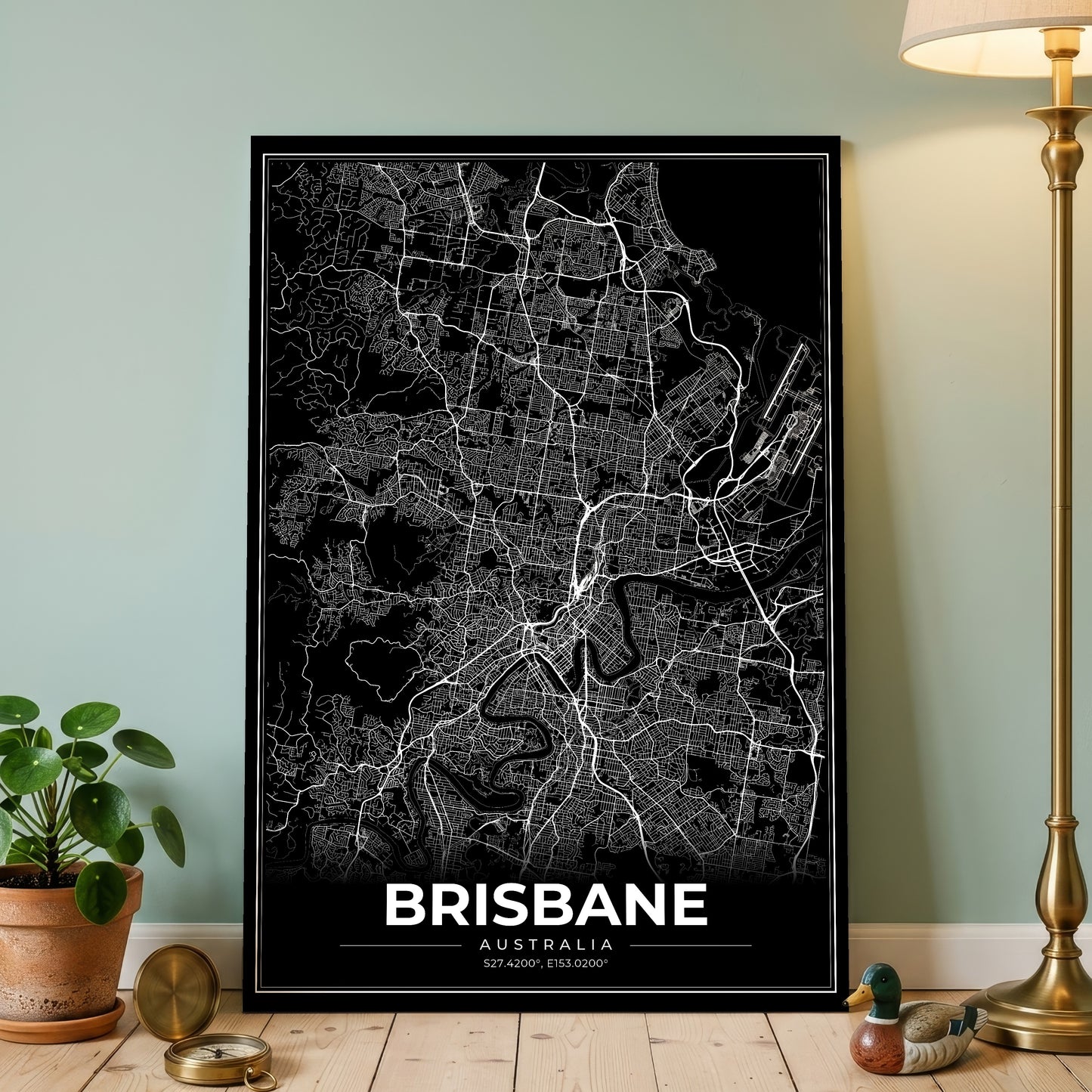 Brisbane Modern Map Poster