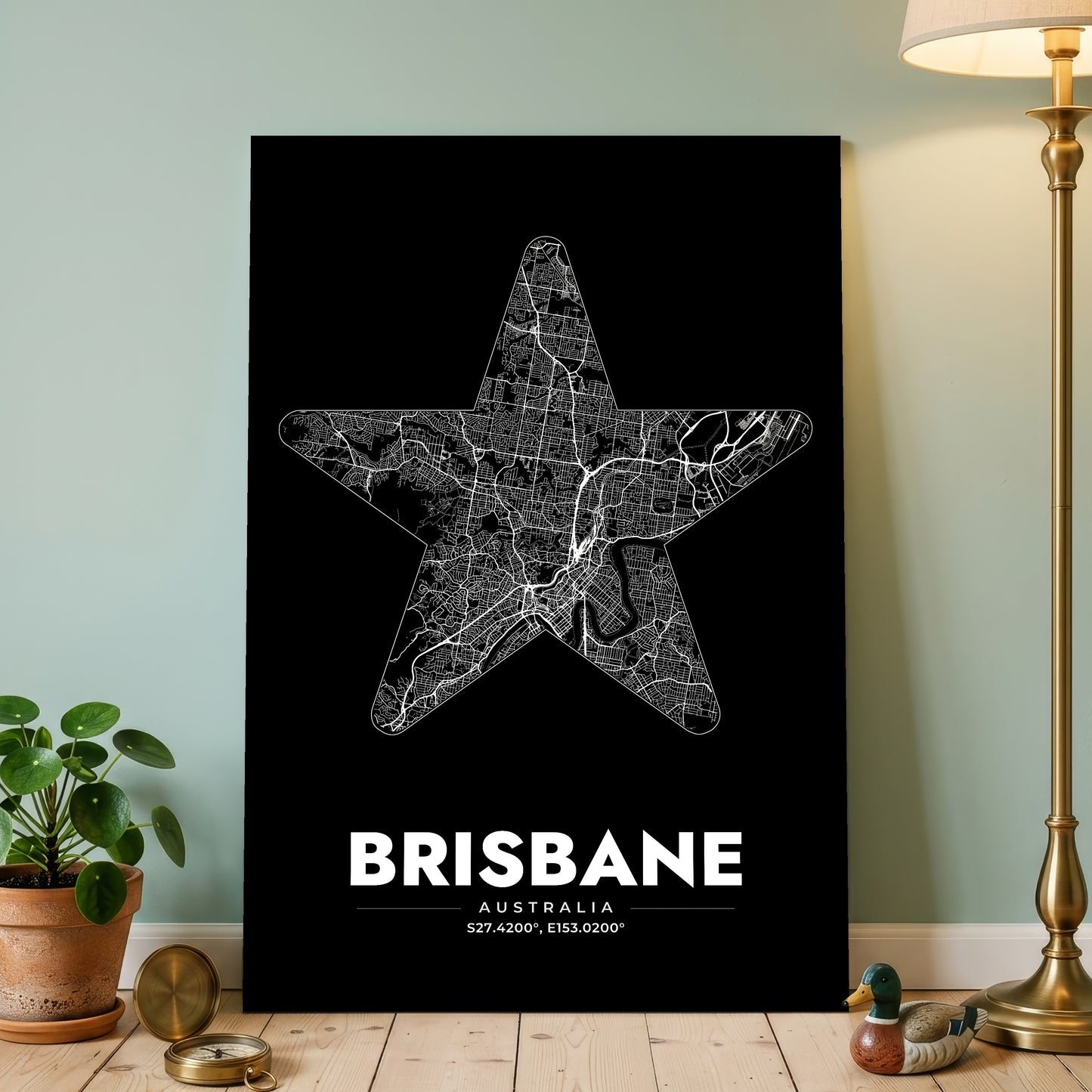 Brisbane Star Map Poster