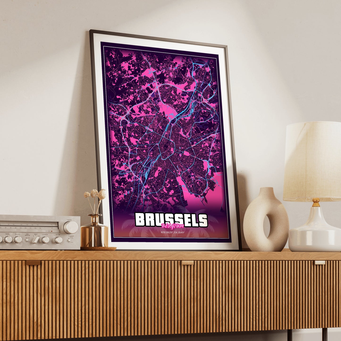 Brussels GTA Map Poster
