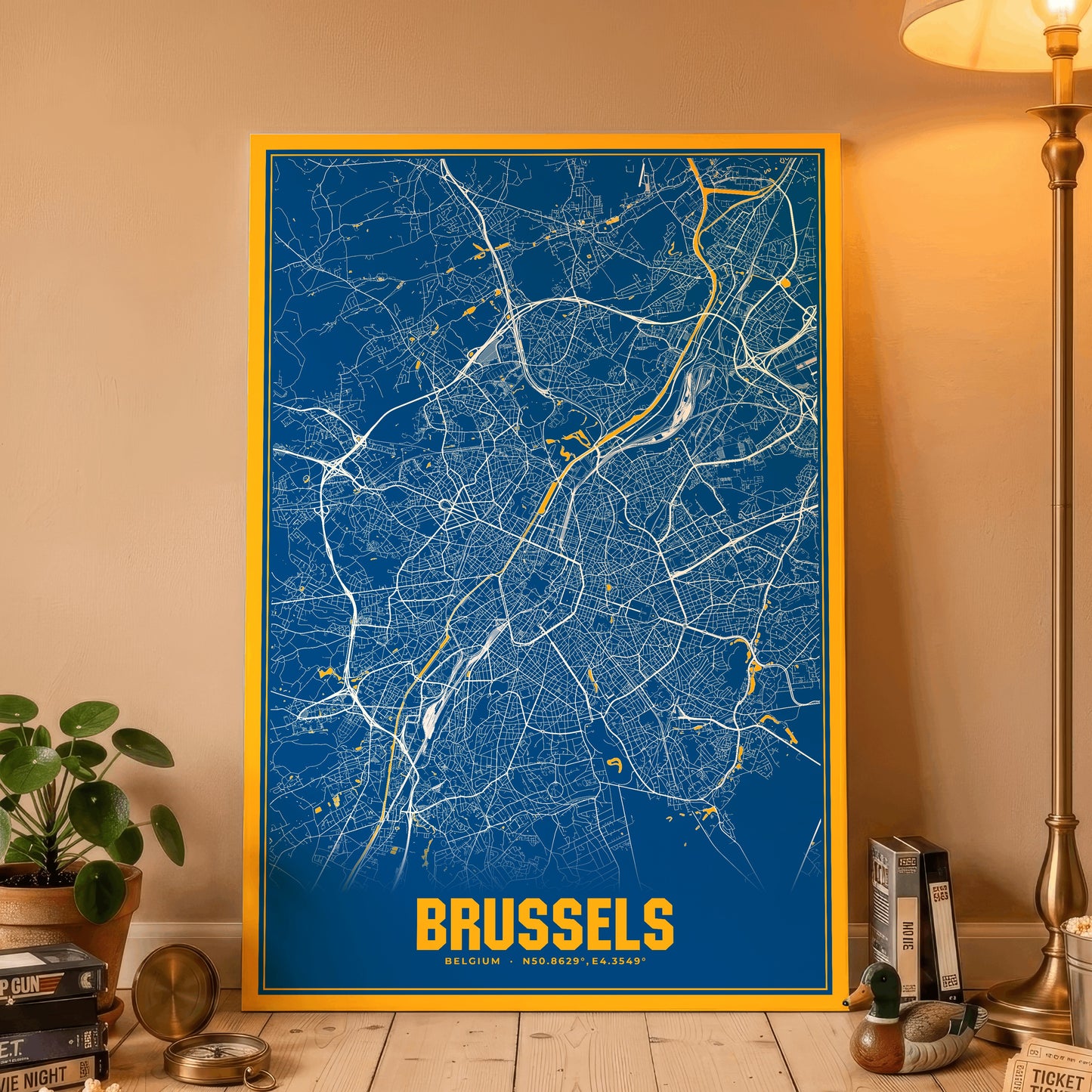 Brussels Blockbuster Map Poster