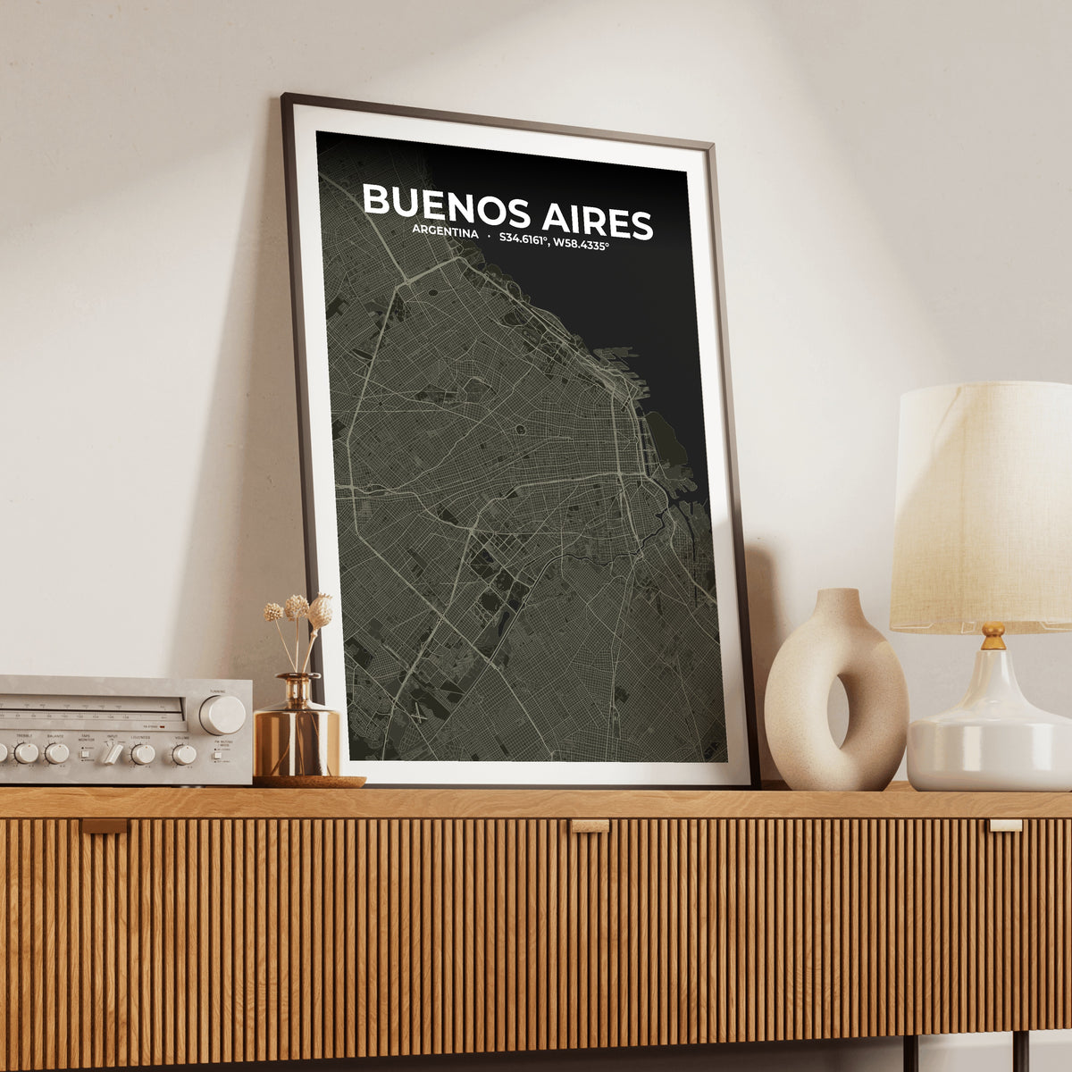 Buenos Aires Sable Map Poster