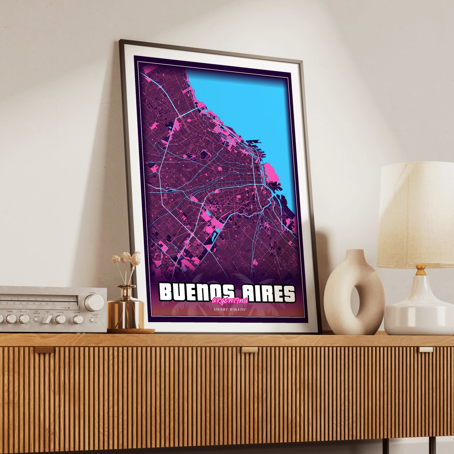 Buenos Aires GTA Map Poster
