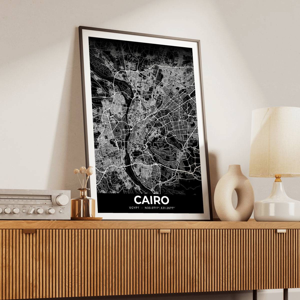 Cairo Elegant Map Poster