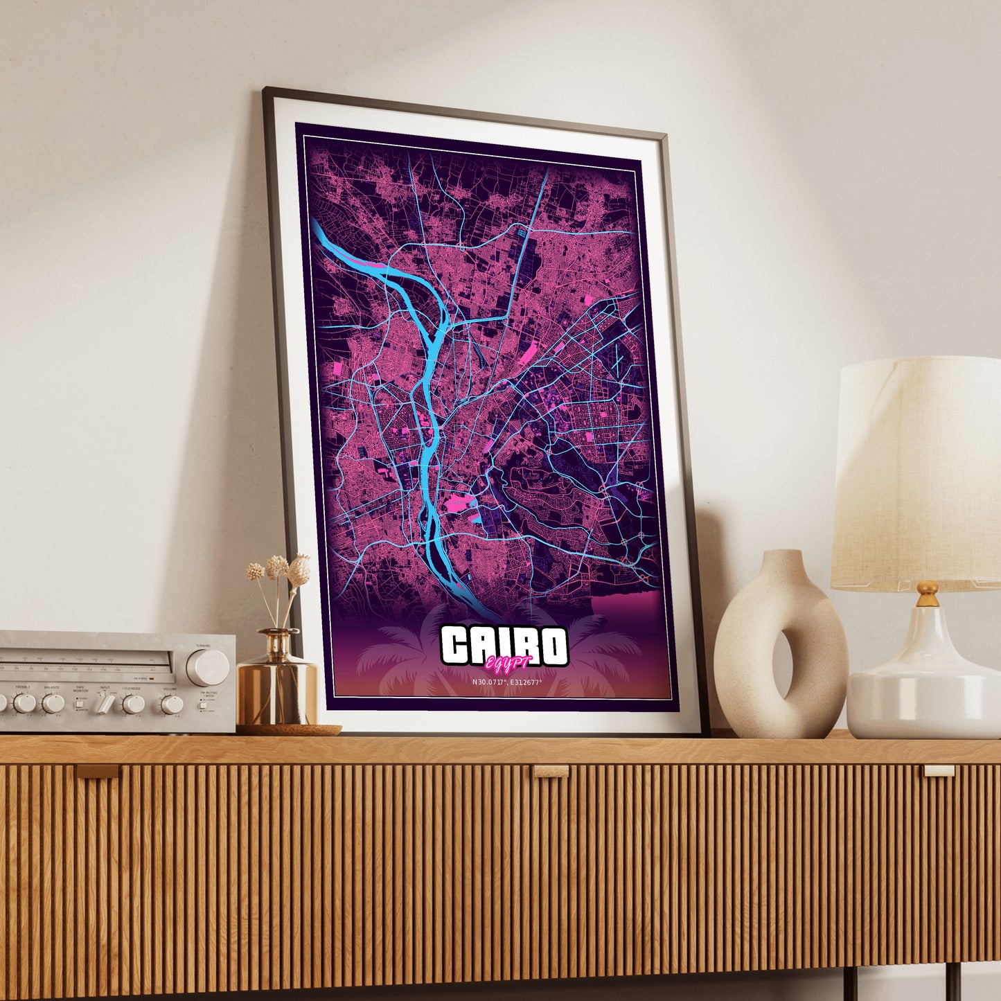Cairo GTA Map Poster