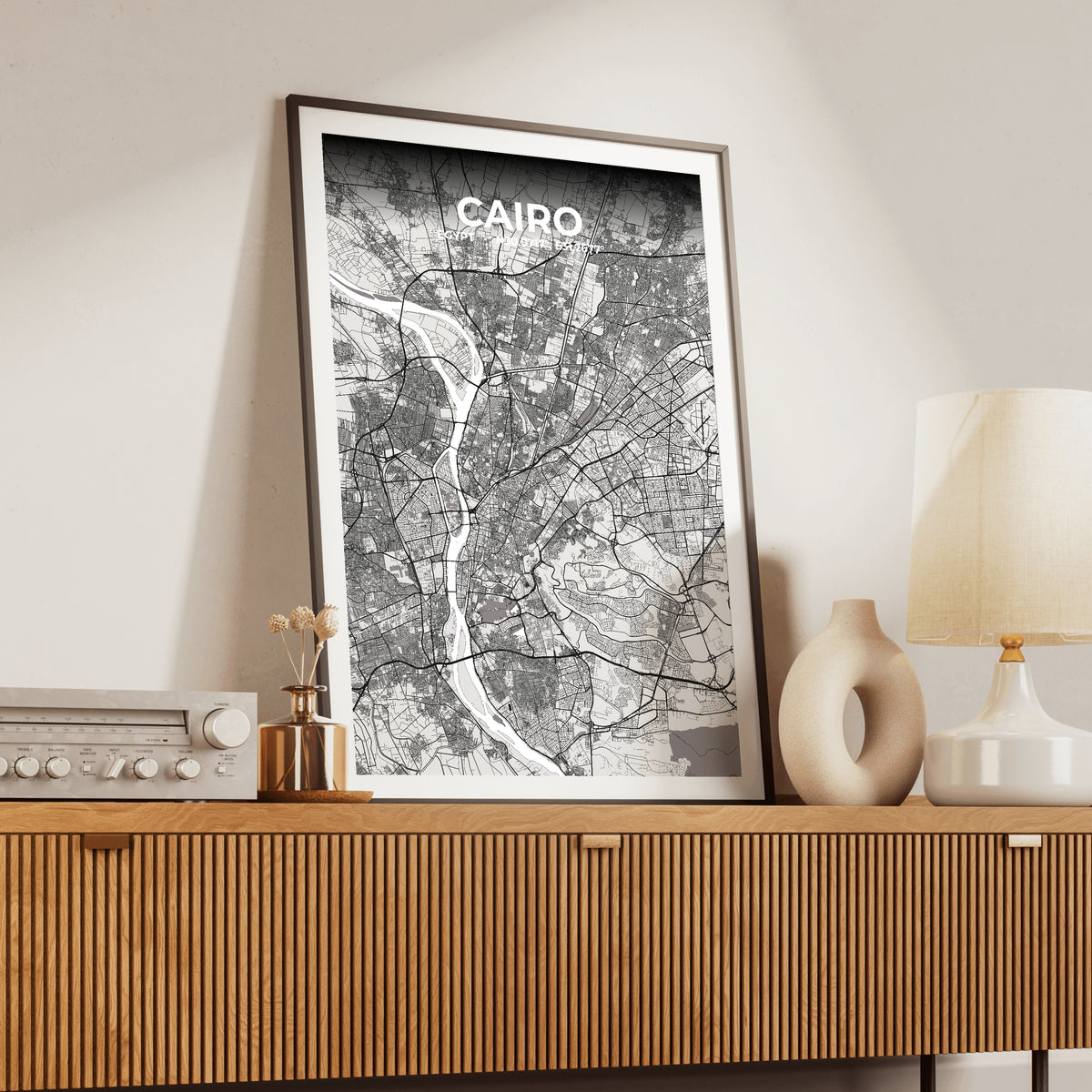 Cairo Ash Map Poster