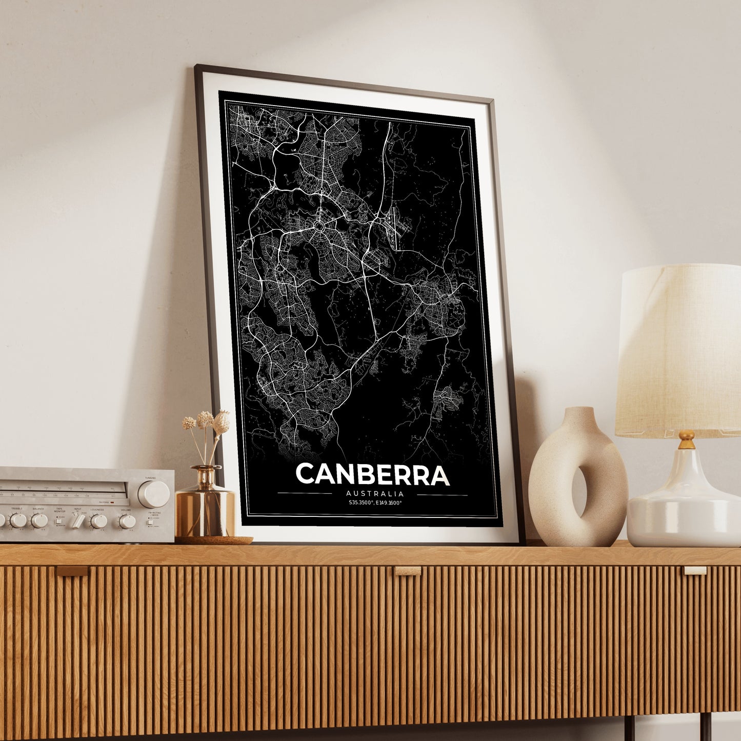 Canberra Modern Map Poster