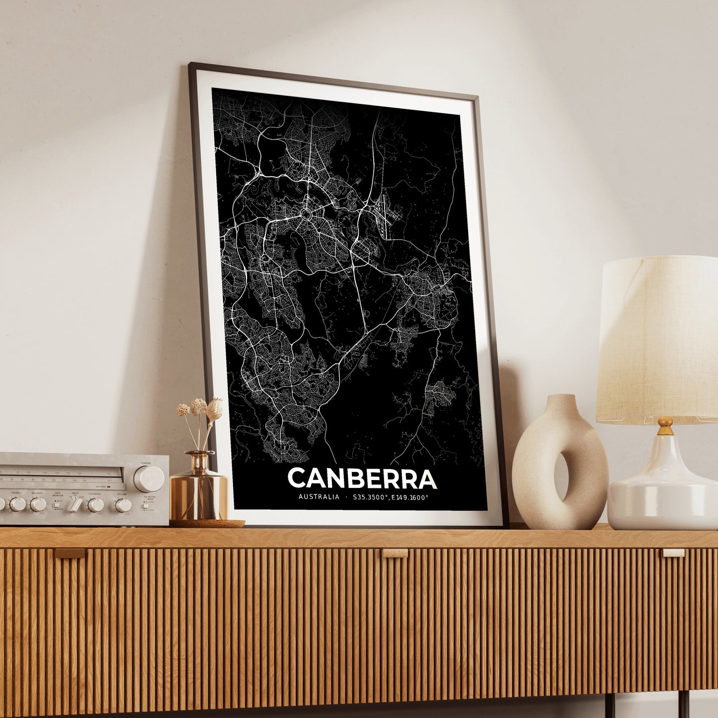 Canberra Elegant Map Poster
