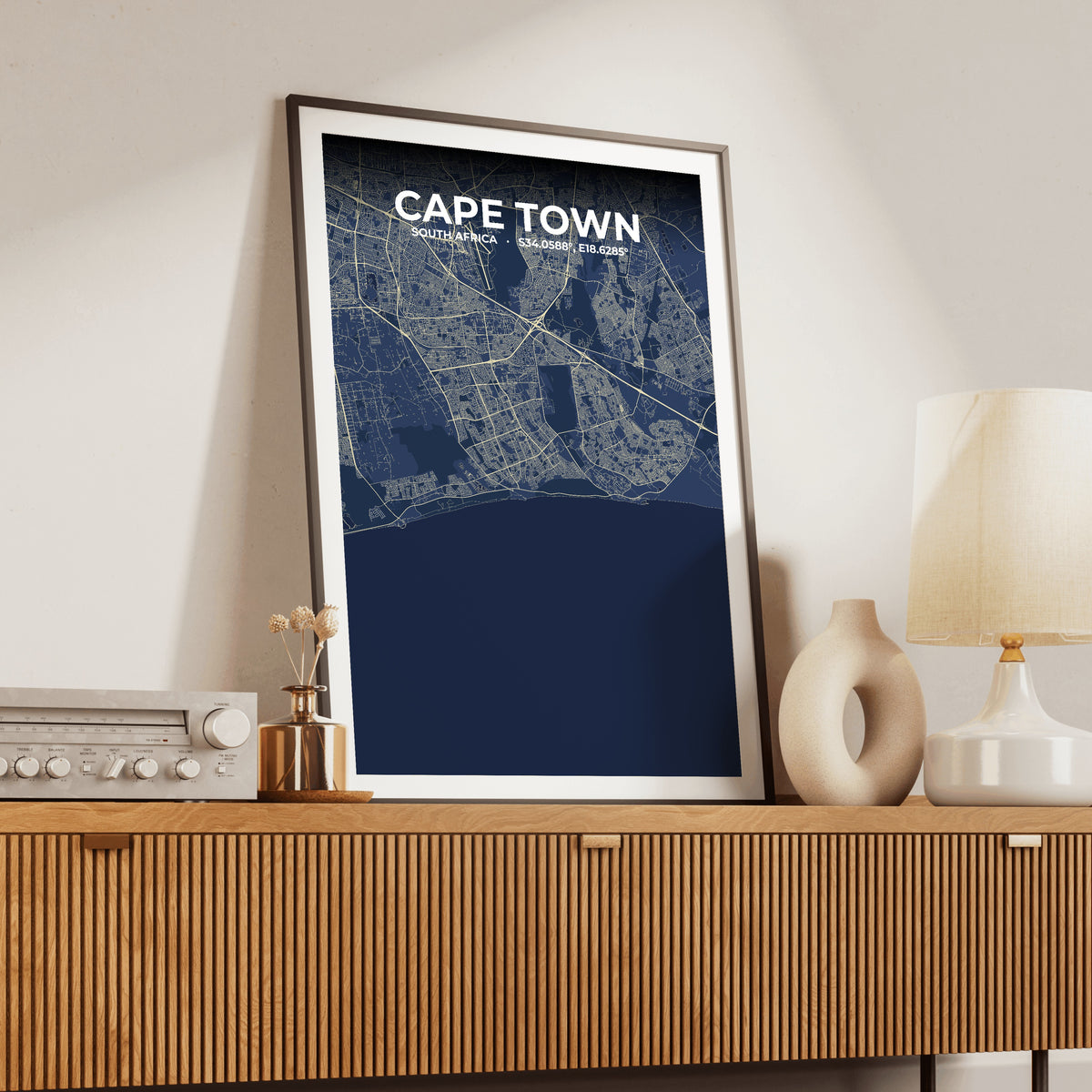 Cape Town Anchor Map Poster