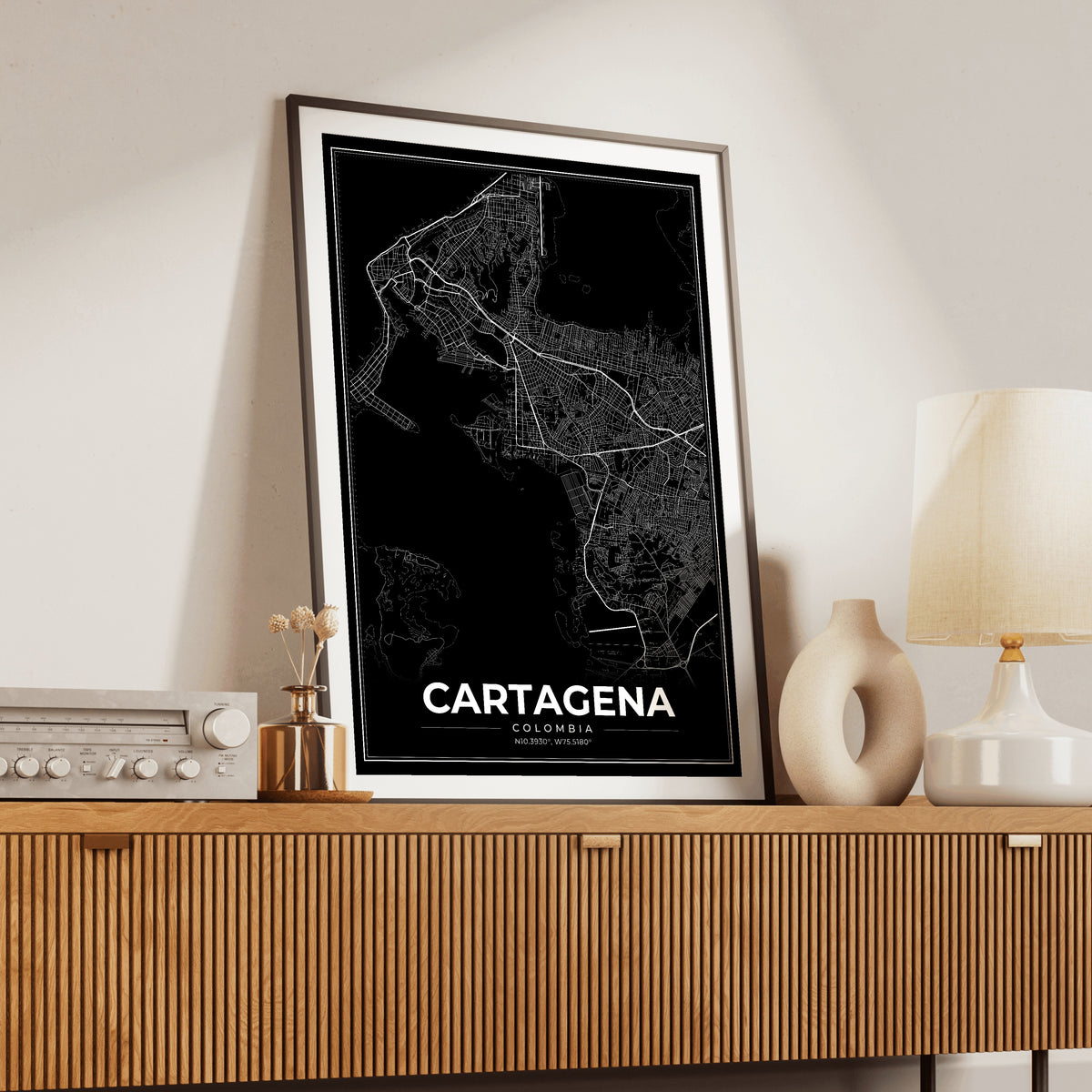 Cartagena Modern Map Poster