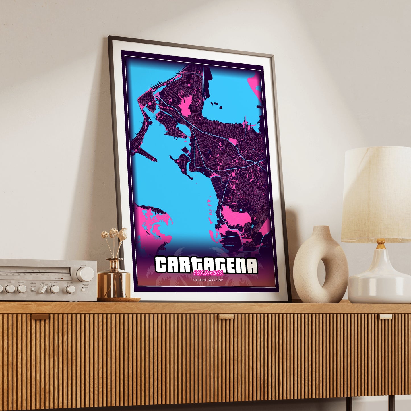 Cartagena GTA Map Poster