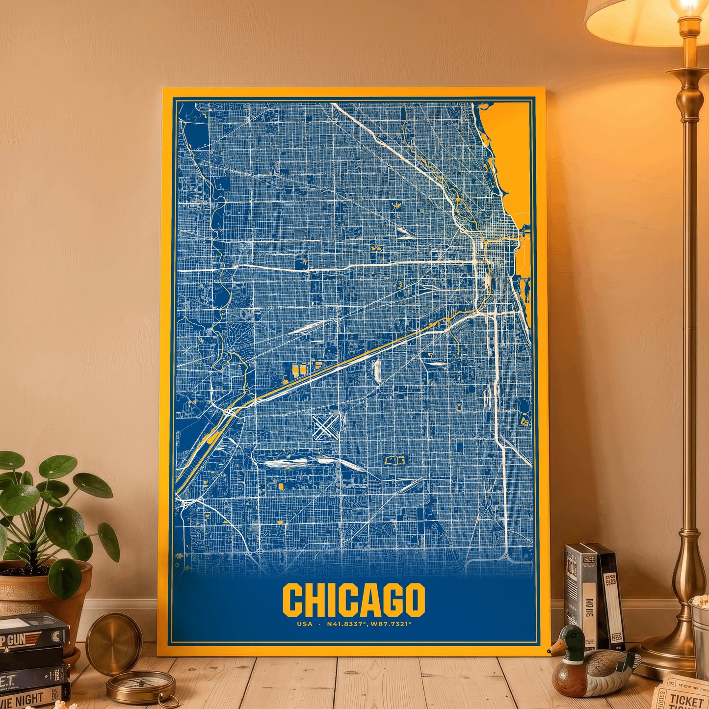 Chicago Blockbuster Map Poster
