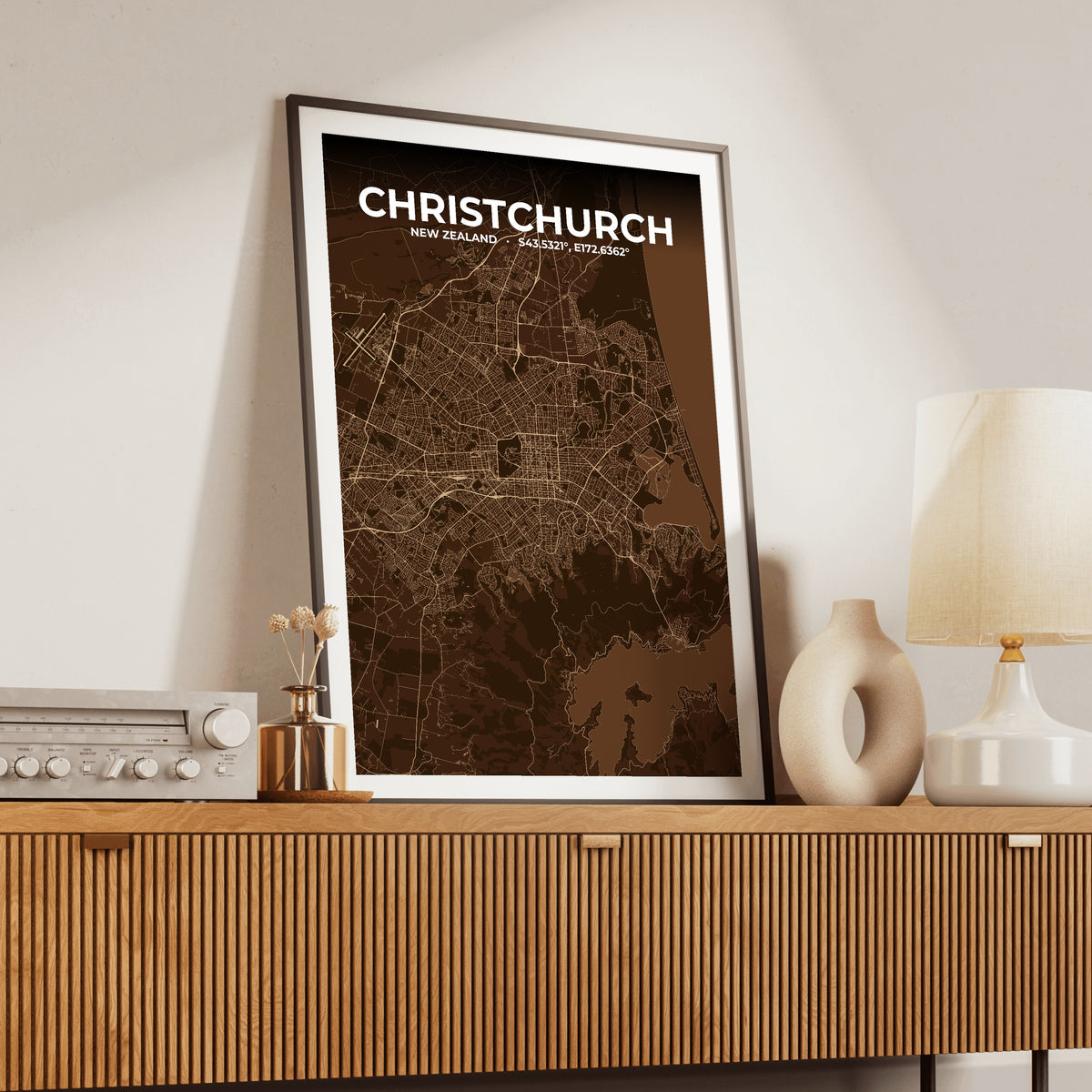 Christchurch Plum Map Poster