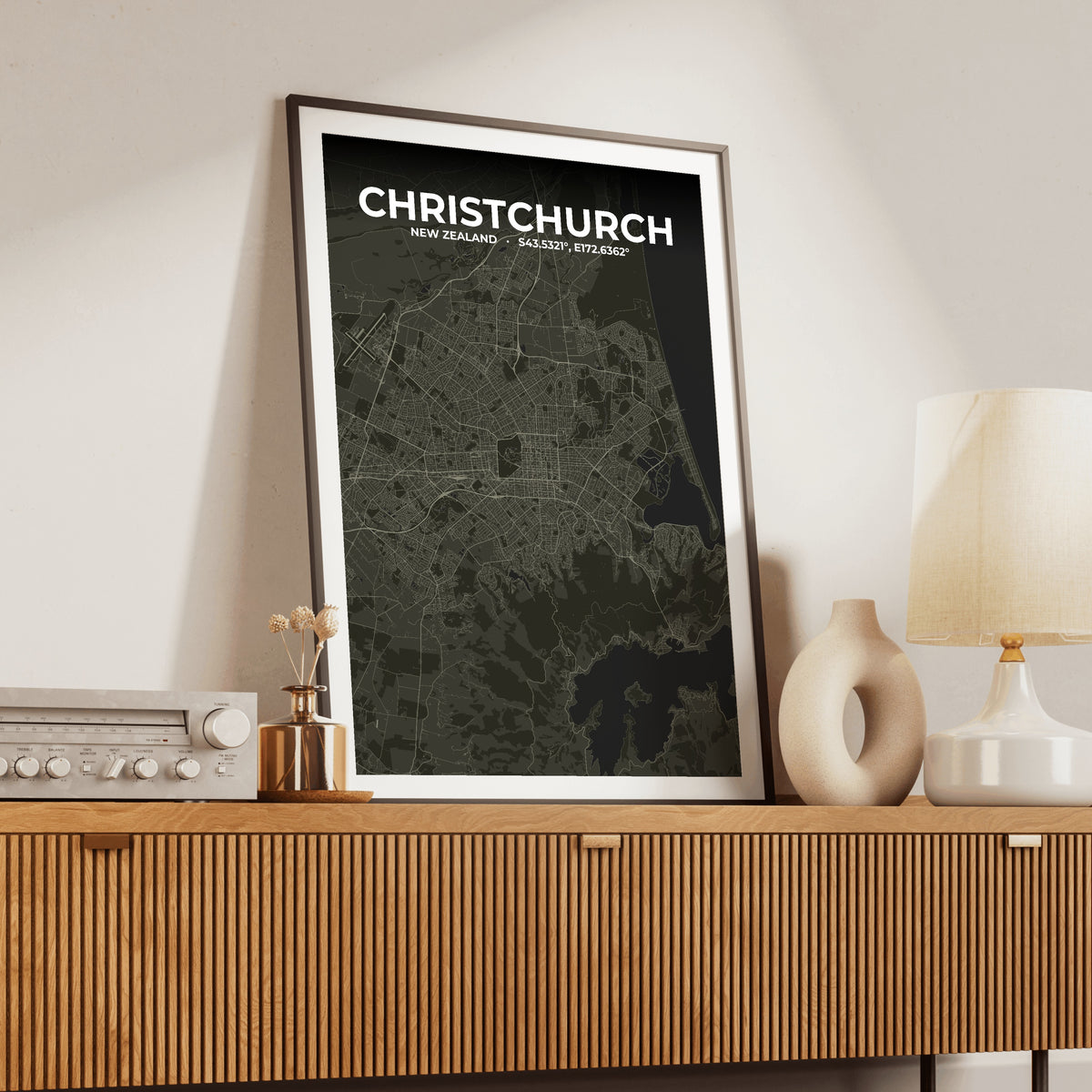 Christchurch Sable Map Poster