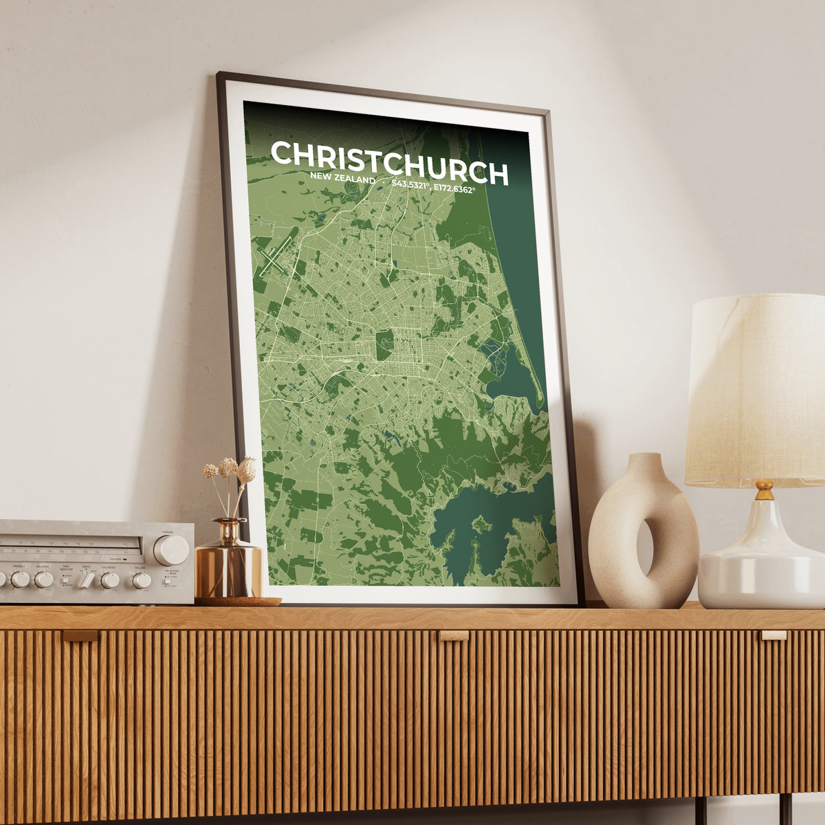 Christchurch Clay Map Poster