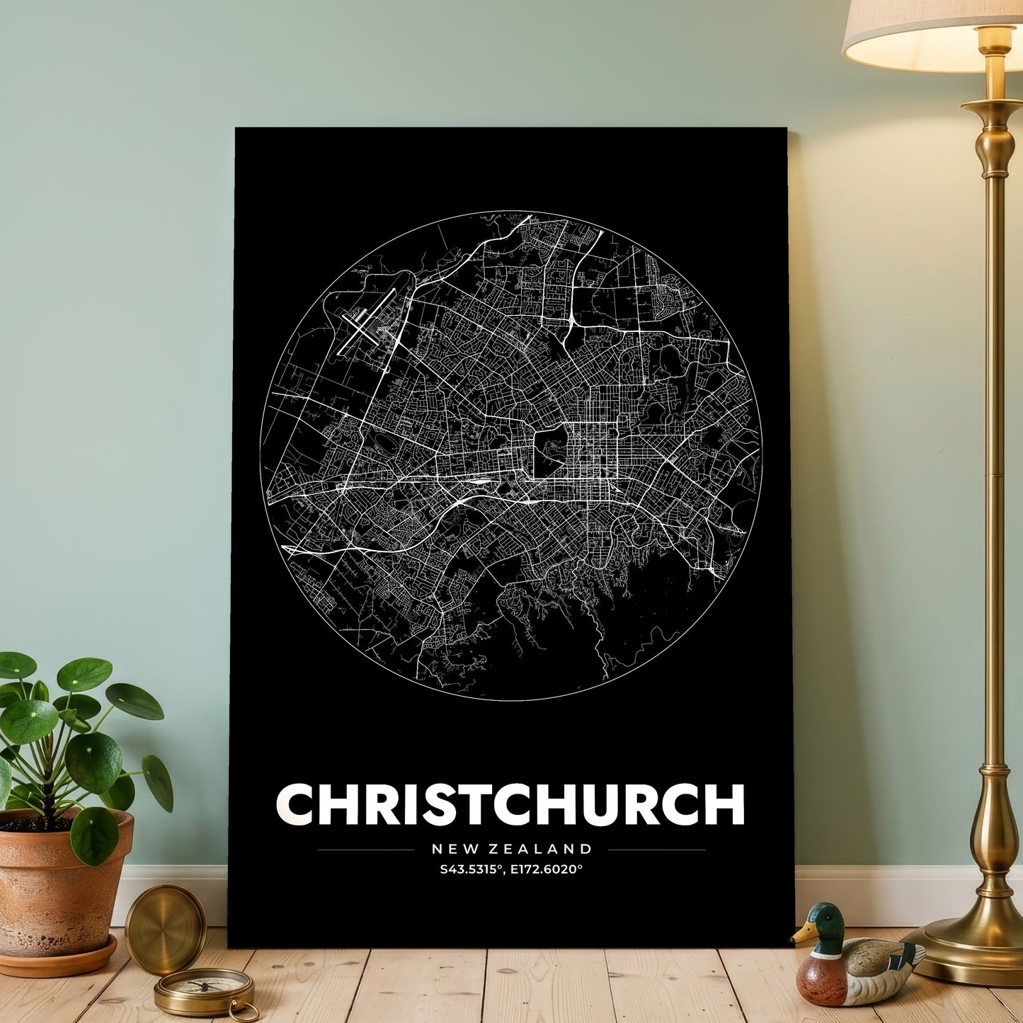 Christchurch Spot Map Poster