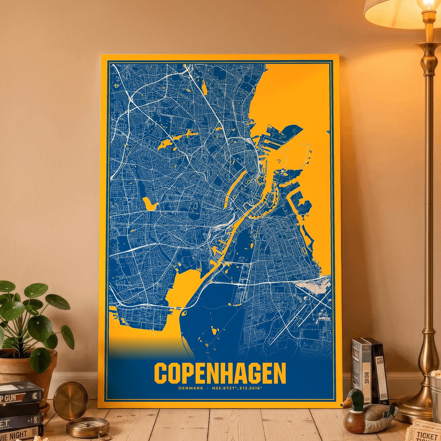 Copenhagen Blockbuster Map Poster