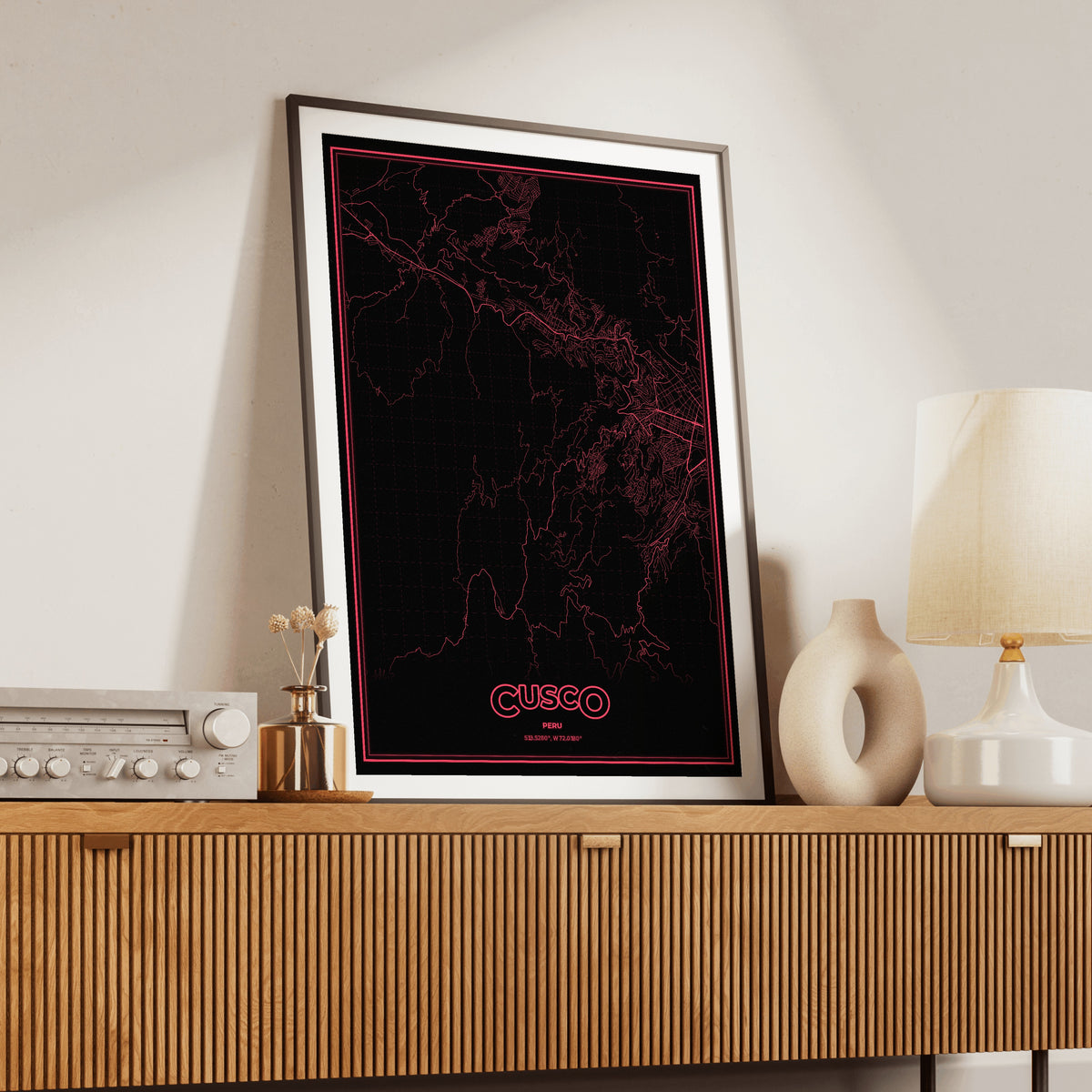 Cusco Phosphor Map Poster - System Alert