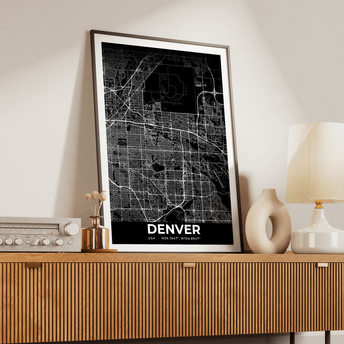 Denver Elegant Map Poster