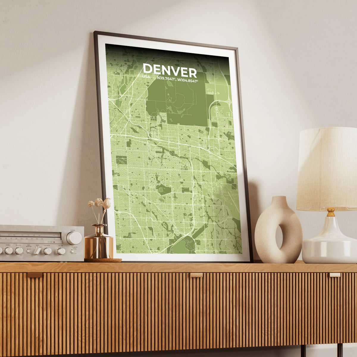 Denver Grove Map Poster