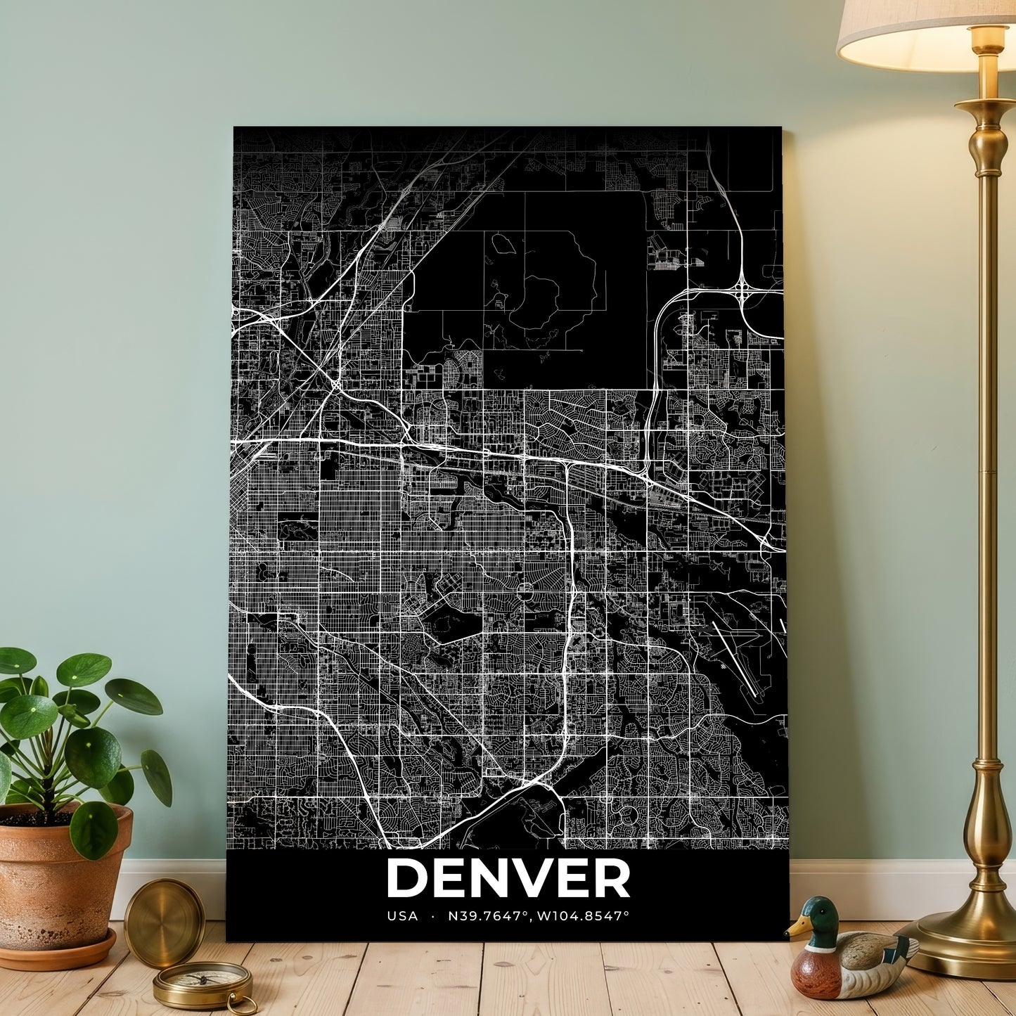 Denver Elegant Map Poster