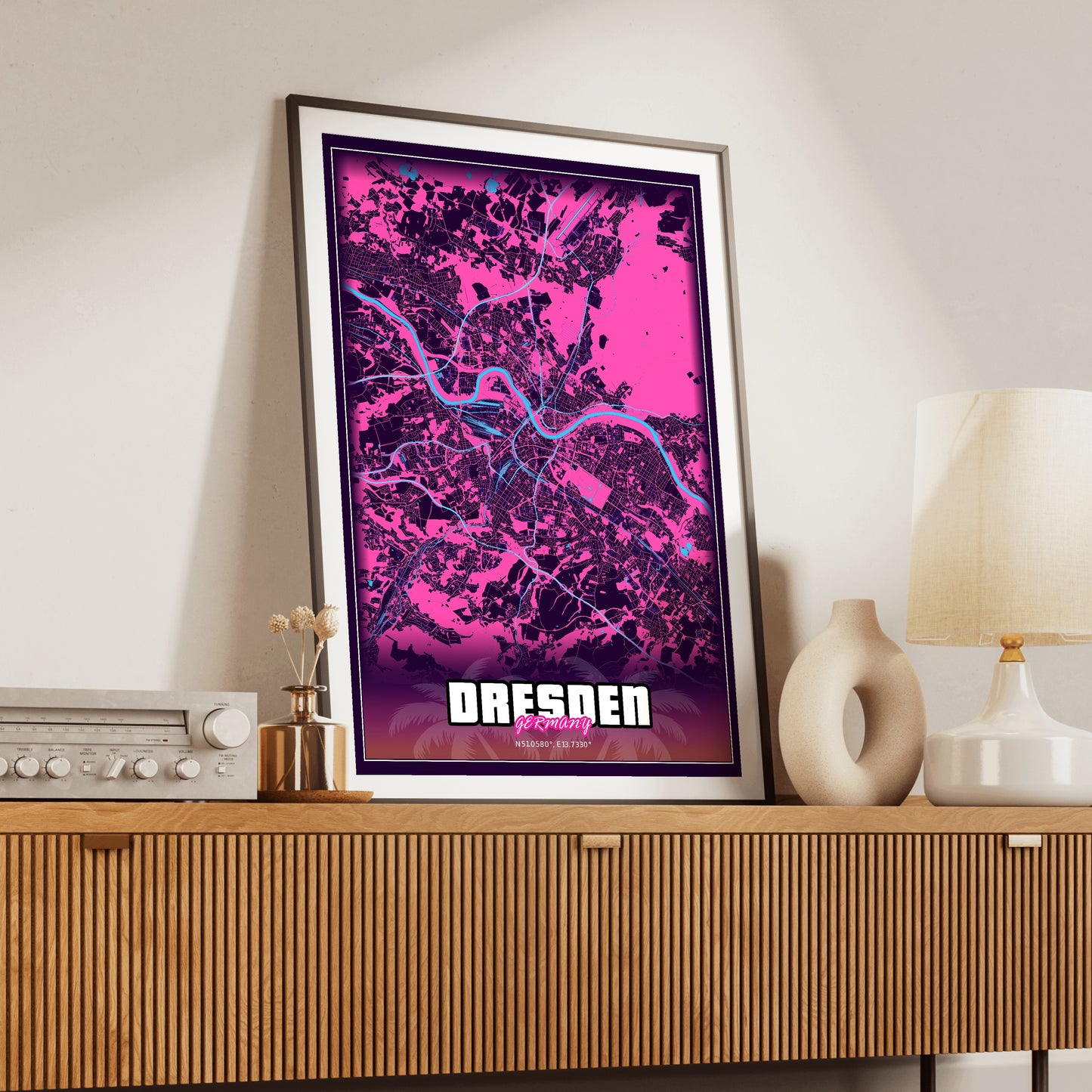 Dresden GTA Map Poster
