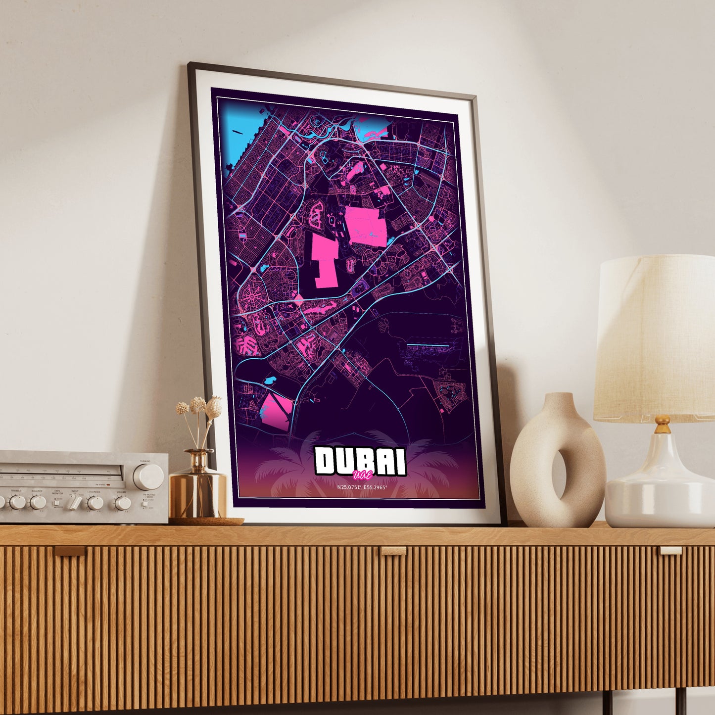 Dubai GTA Map Poster