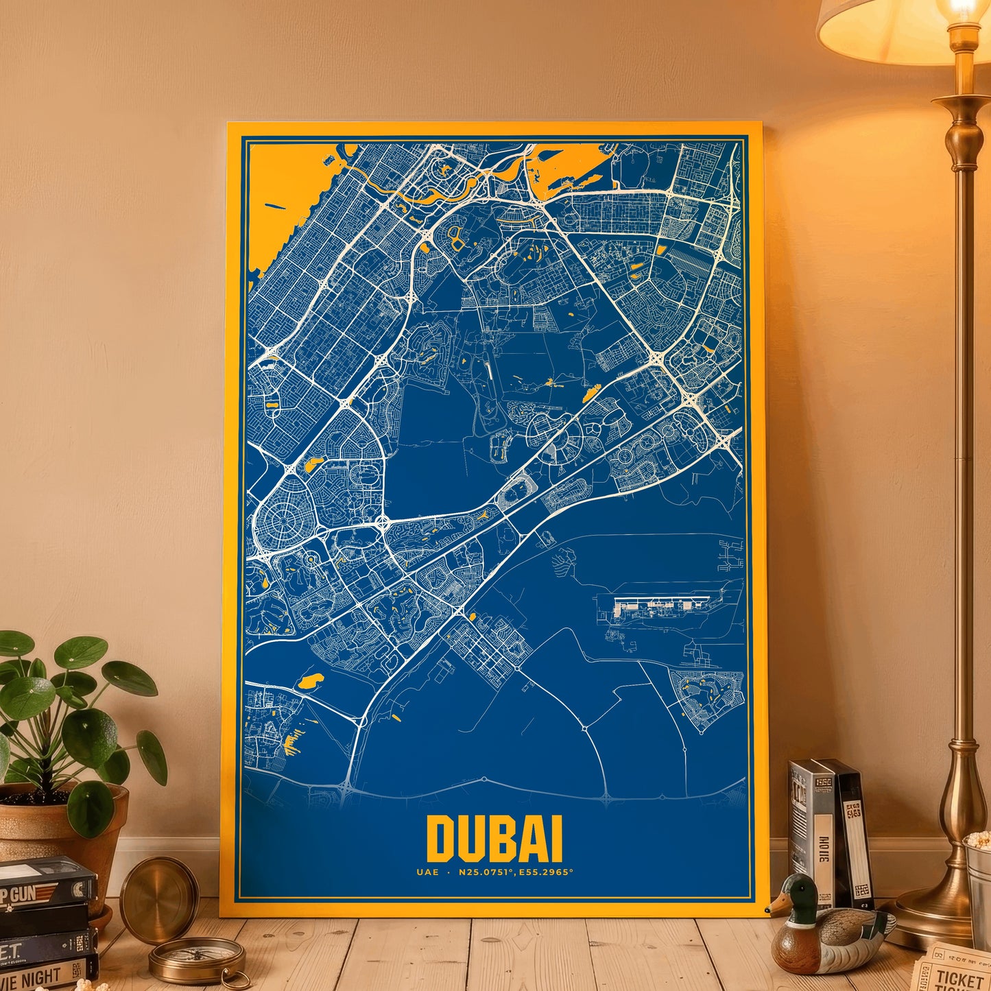 Dubai Blockbuster Map Poster