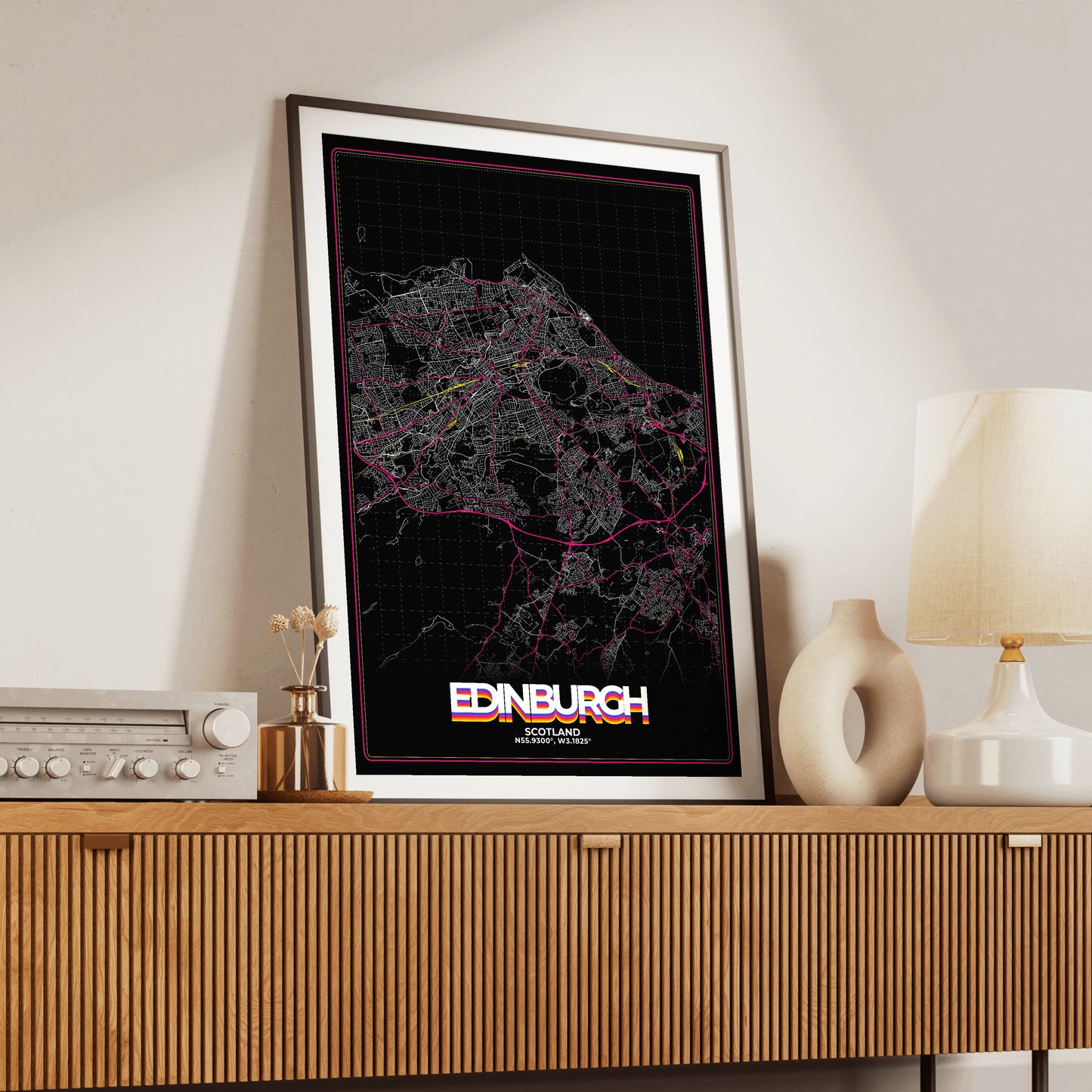 Edinburgh Retro Map Poster