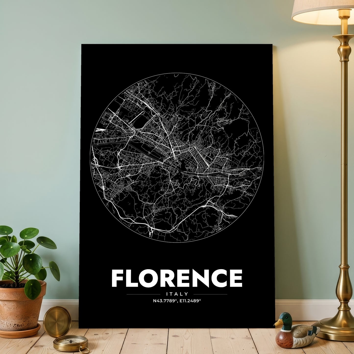 Florence Spot Map Poster