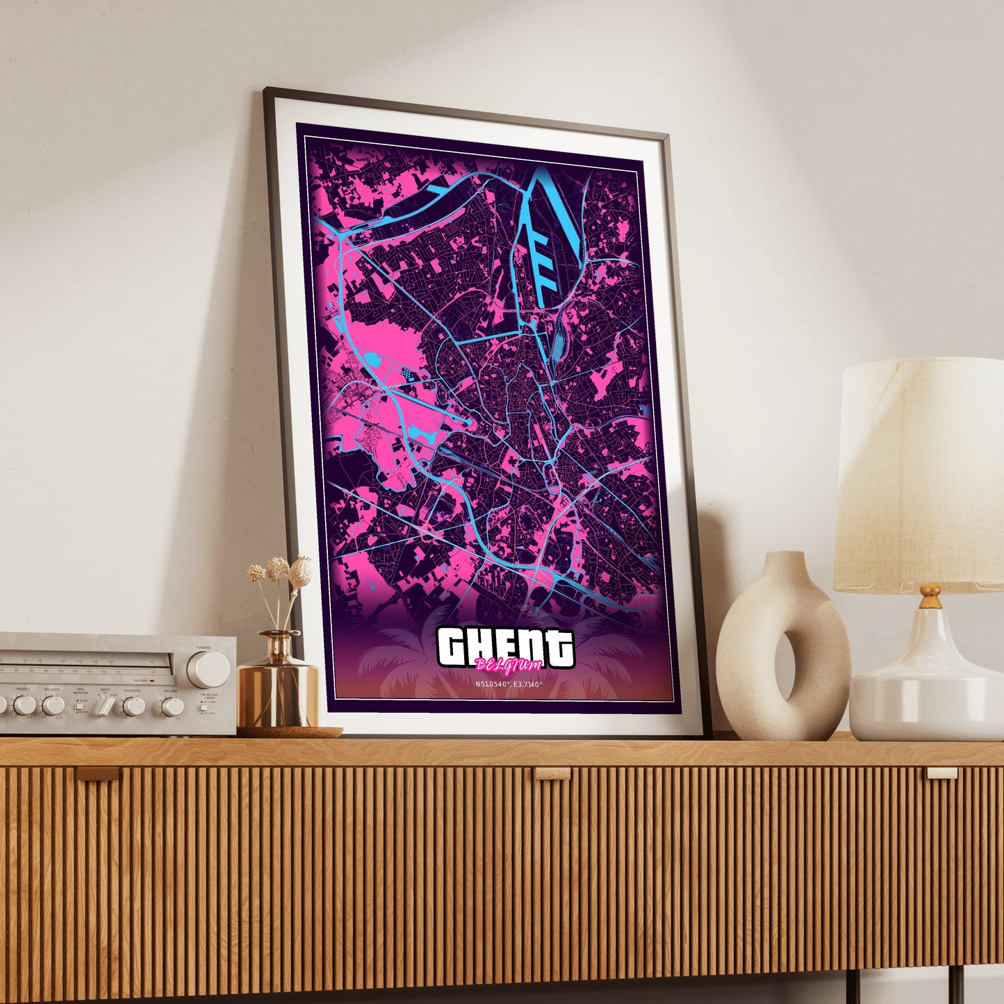 Ghent GTA Map Poster