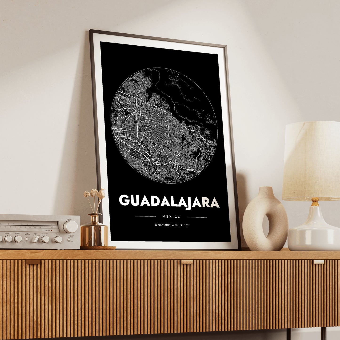 Guadalajara Spot Map Poster