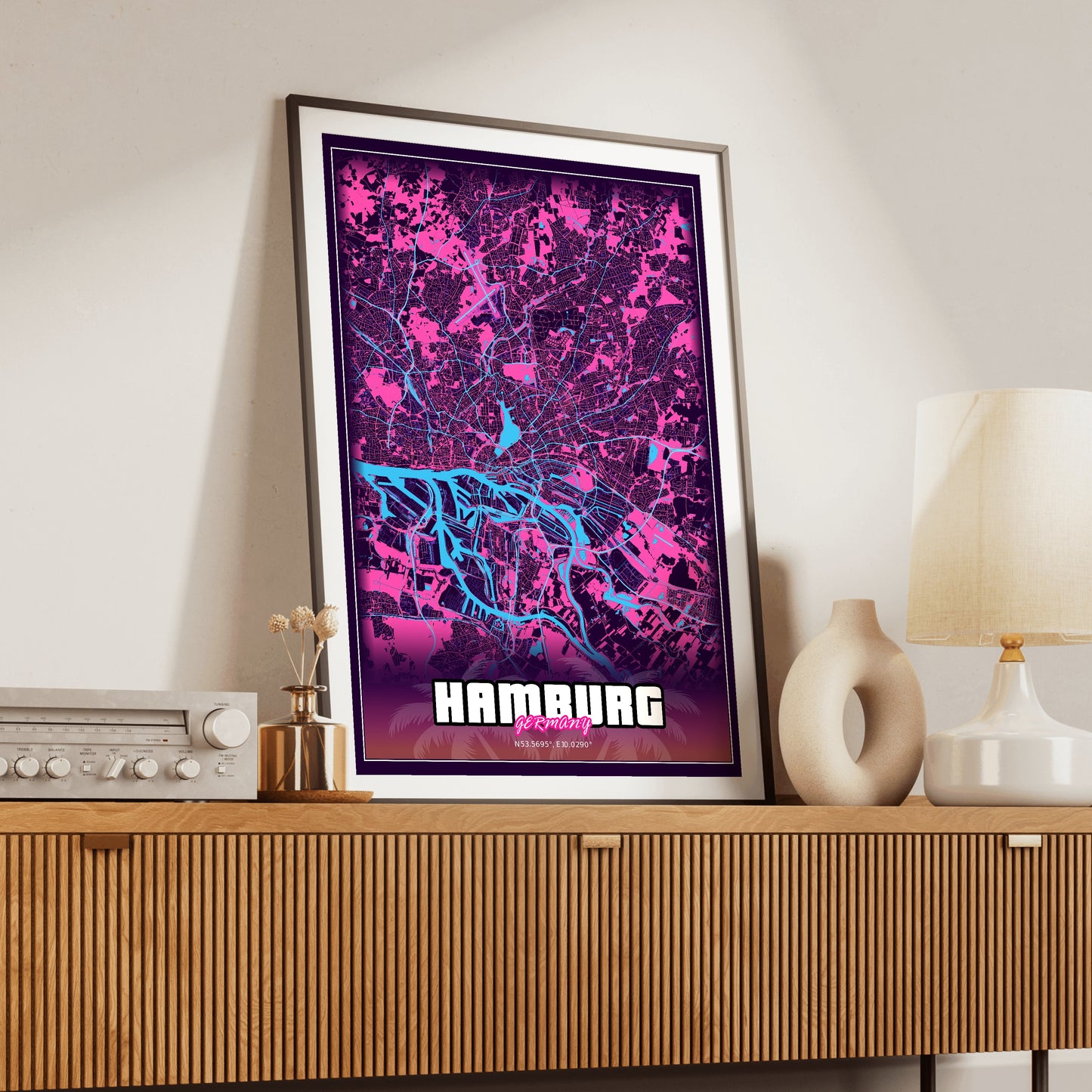 Hamburg GTA Map Poster