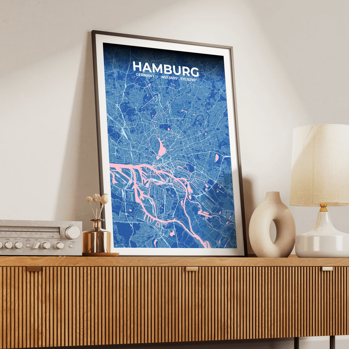 Hamburg Candy Map Poster