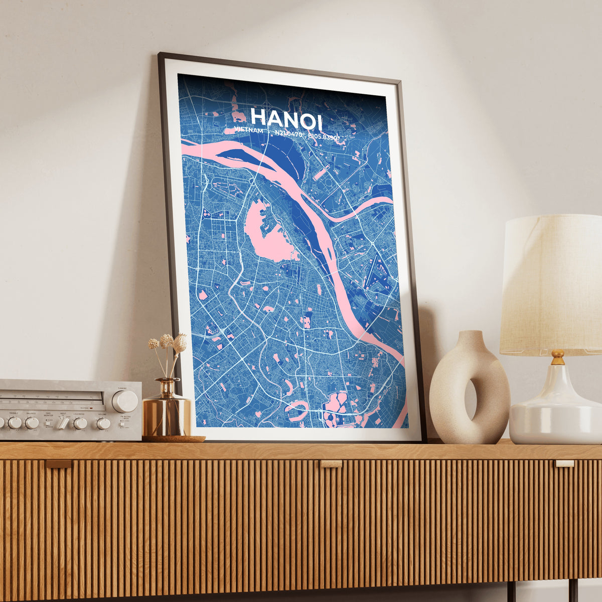 Hanoi Candy Map Poster