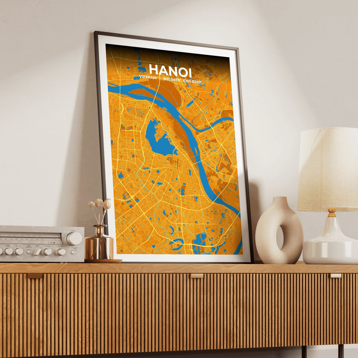 Hanoi Scorch Map Poster