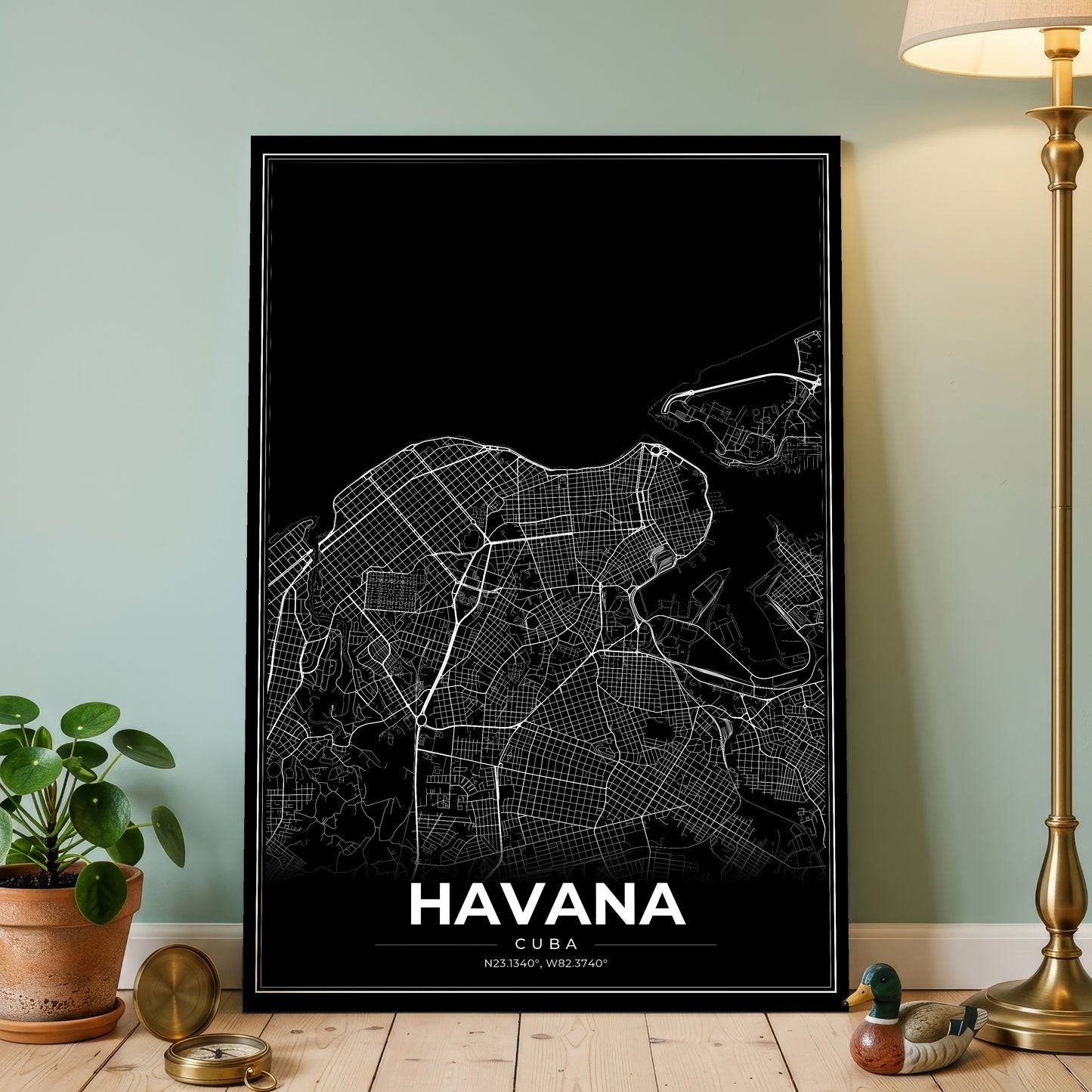 Havana Modern Map Poster