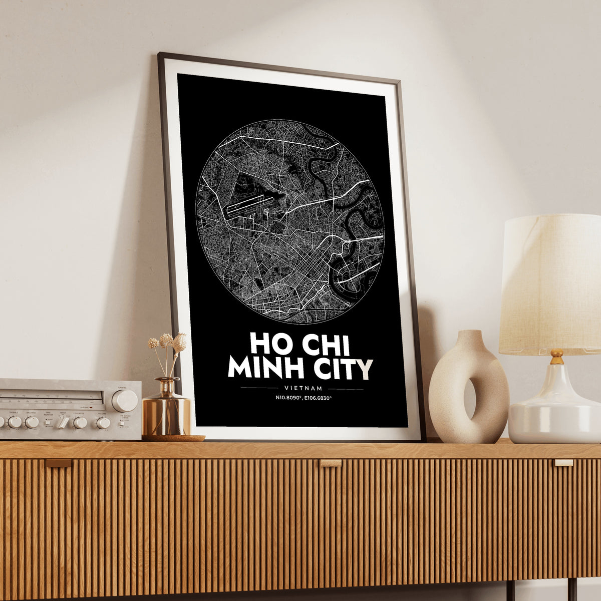 Ho Chi Minh City Spot Map Poster
