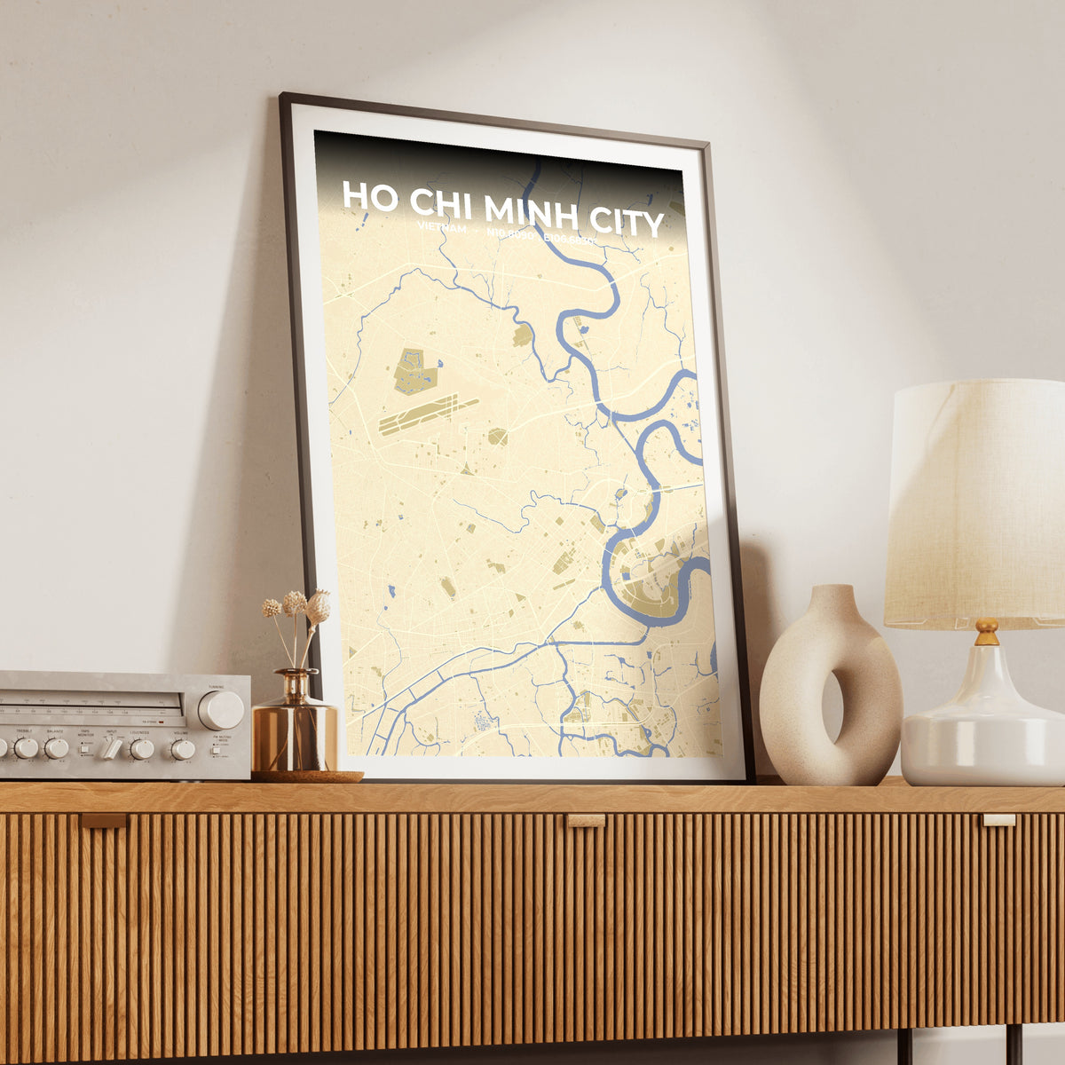 Ho Chi Minh City Barn Map Poster