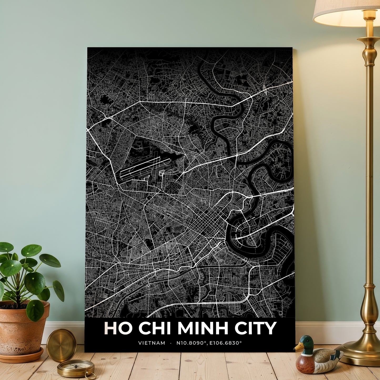 Ho Chi Minh City Elegant Map Poster