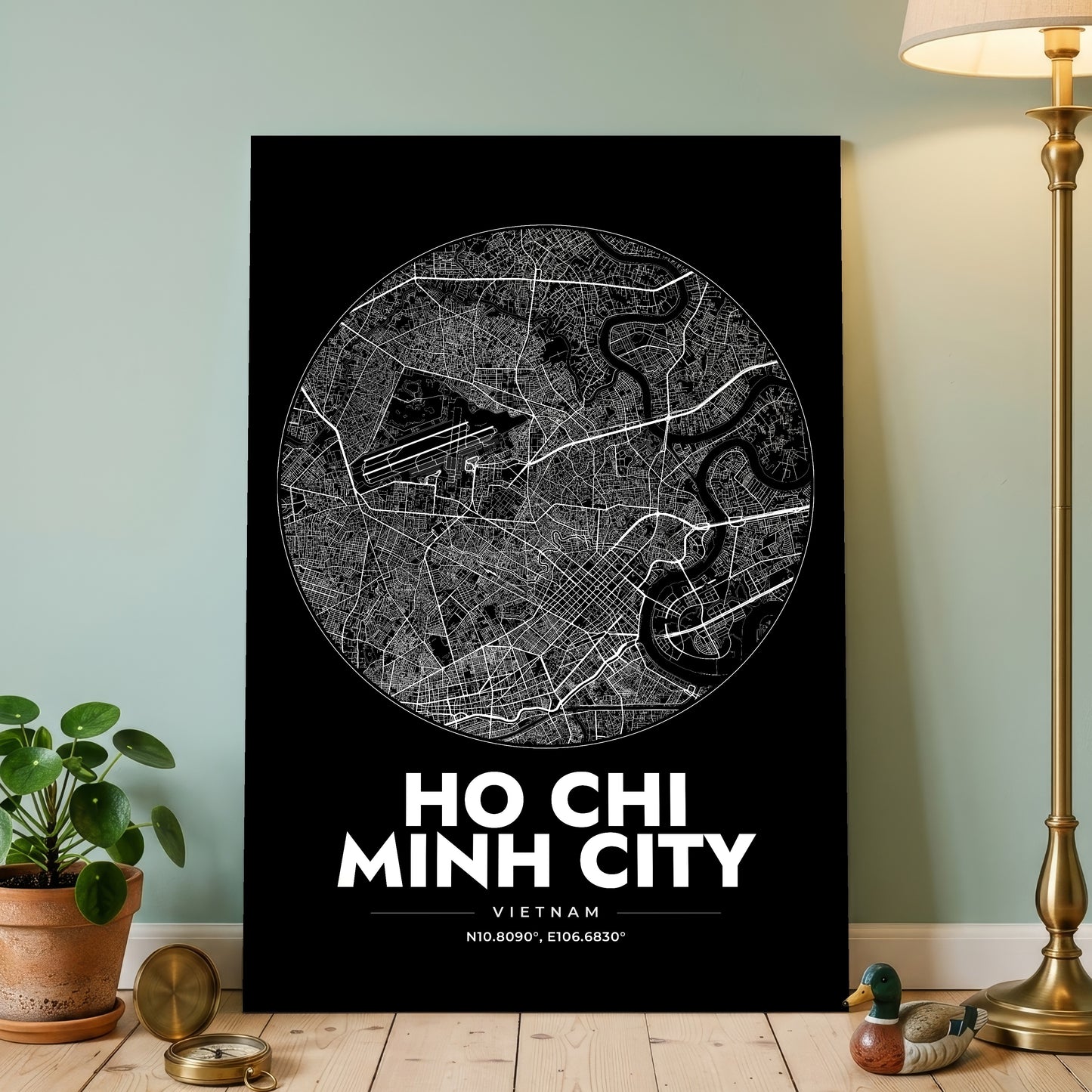 Ho Chi Minh City Spot Map Poster