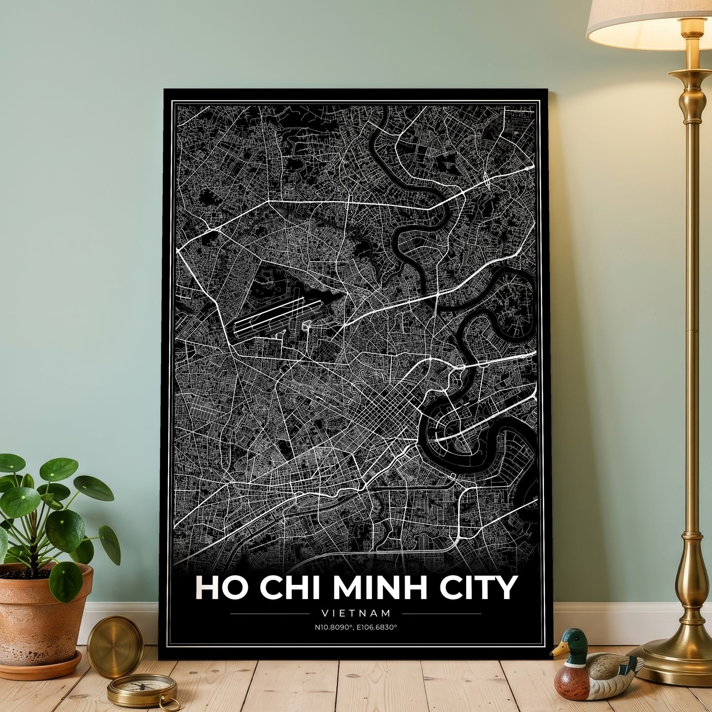 Ho Chi Minh City Modern Map Poster