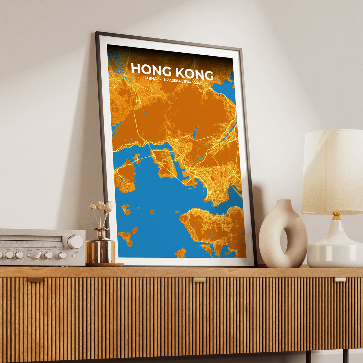Hong Kong Scorch Map Poster