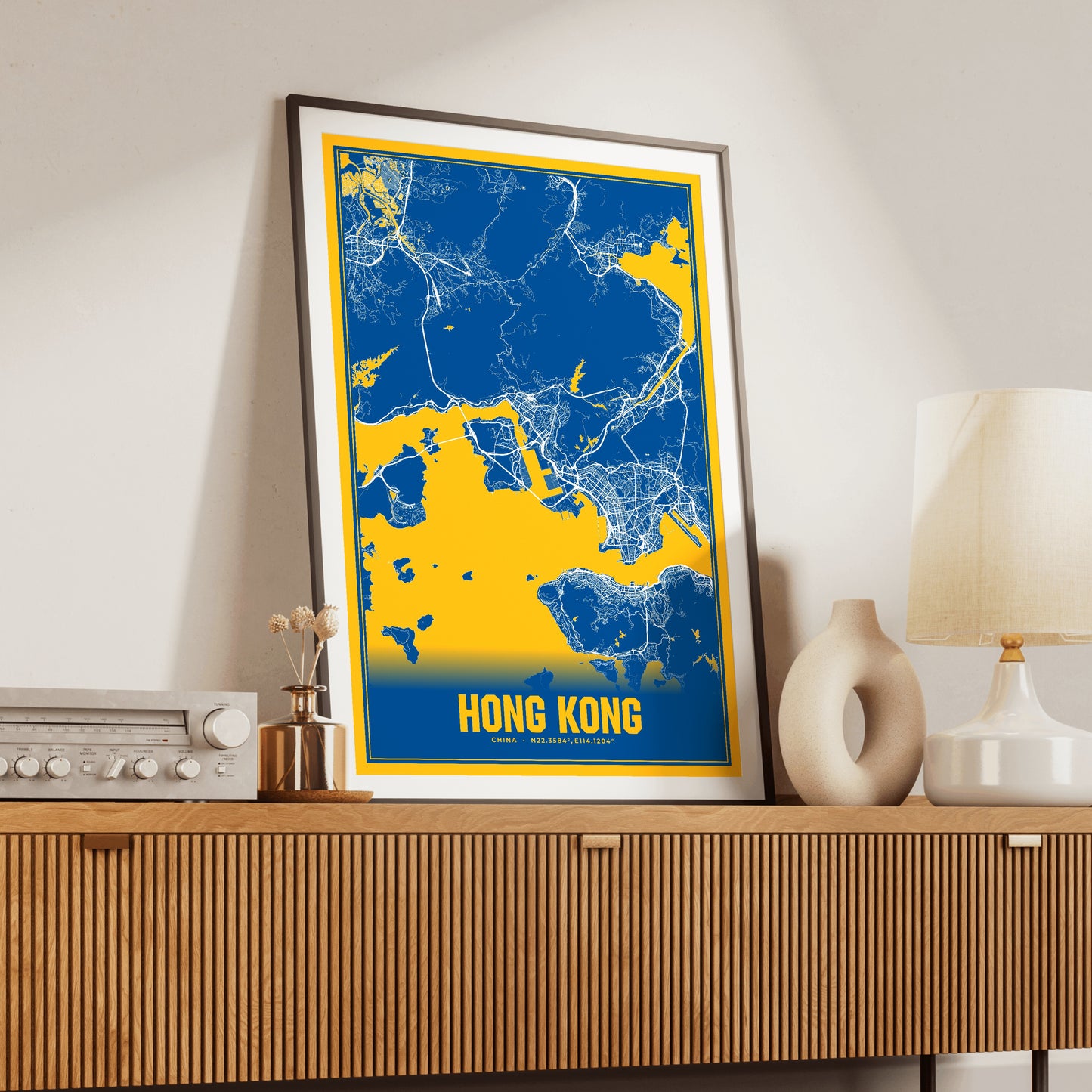 Hong Kong Blockbuster Map Poster
